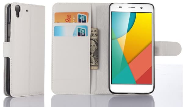 Mobilväska Huawei Y6 White w/Stand