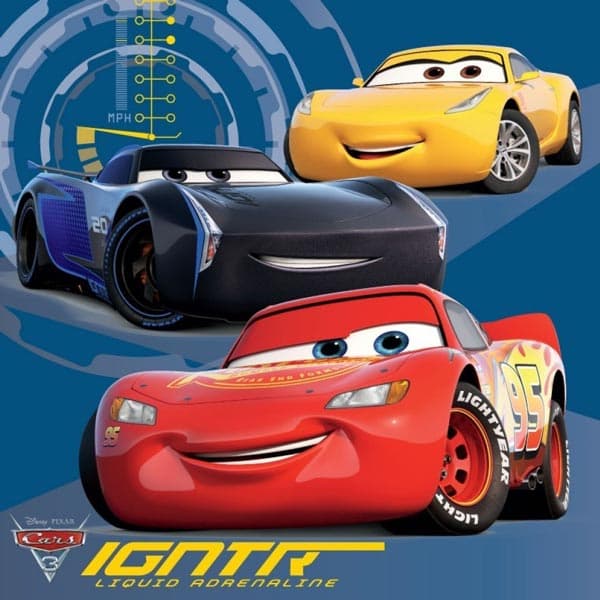 Disney Cars Kuddfodral 40x40cm Dimblå
