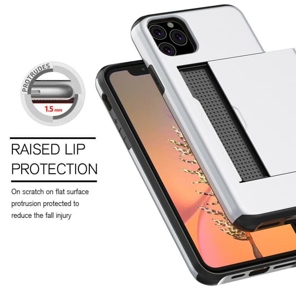 iPhone 11 Pro Stødsikker skal med kort slot 4x Farve Wallet