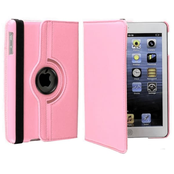 Läderfodral Ipad Mini / Mini Retina Roterande 360° - Ljusrosa