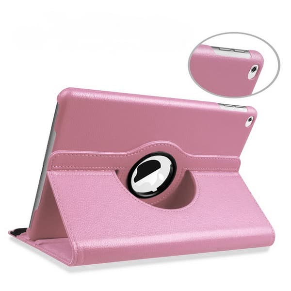 Fodral iPad 9,7" (2017/2018) Roterande 360° - Ljusrosa