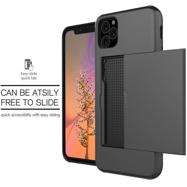 iPhone 11 Iskunkestävä kuori korttipaikka 4x Väri Lompakko