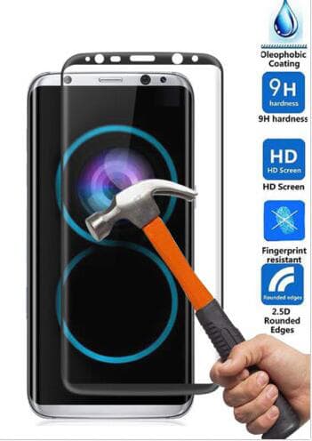 Samsung Galaxy S8 Crystal HD Clear hærdet glas 3D (Sort Frame)