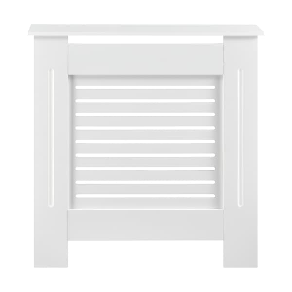 [en.casa] Elementskydd med förvaring-78x19x82cm-vitlackerad MDF
