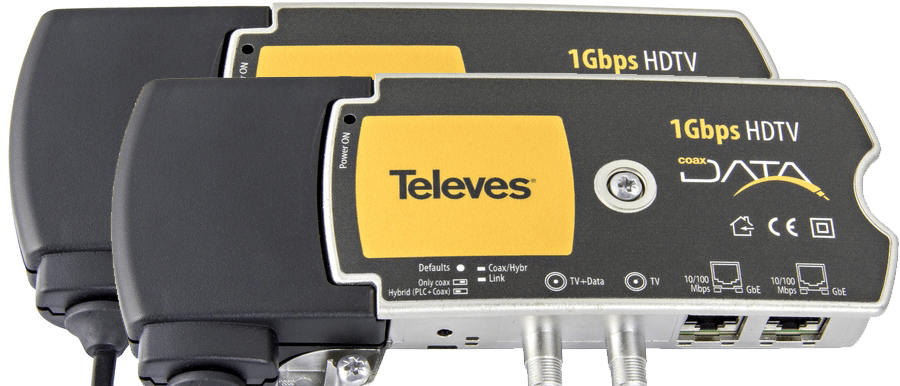 1 Gbps Nätverk / IP över koax / antenn eller el-uttag 2 pack