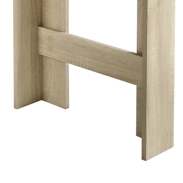[en.casa] Elegant barbord med kopholder 110x50x103cm - krydsfiner - eg udseende