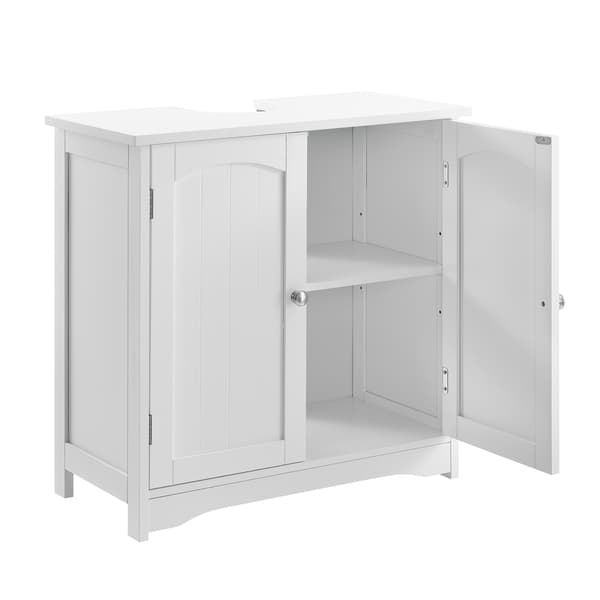 [en.casa]® Underskab til håndvask - vintage stil - 60x60x30cm - hvid
