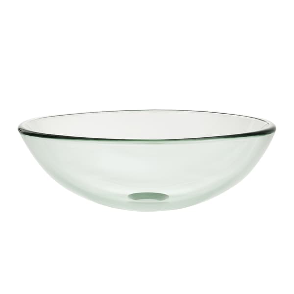 [neu.haus]® Tvättställ / Handfat för bänkskiva-42x42x13,8cm-utan blandarhål-transparent