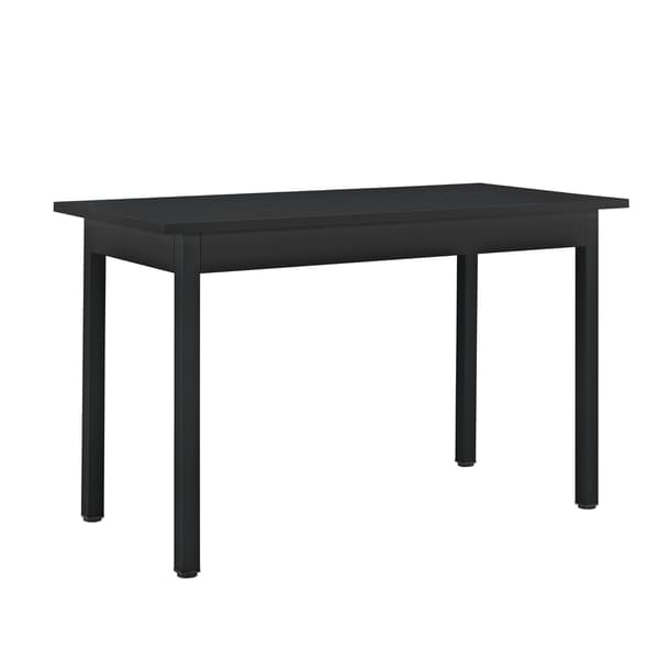 [en.casa]® Matbord Wiesen-120x60x75cm-svart-för 4 personer