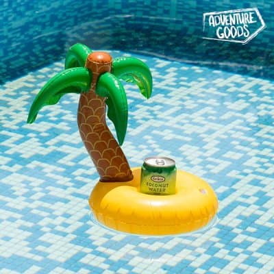 Adventure Goods Ö med Palmträd Uppblåsbar burkhållare