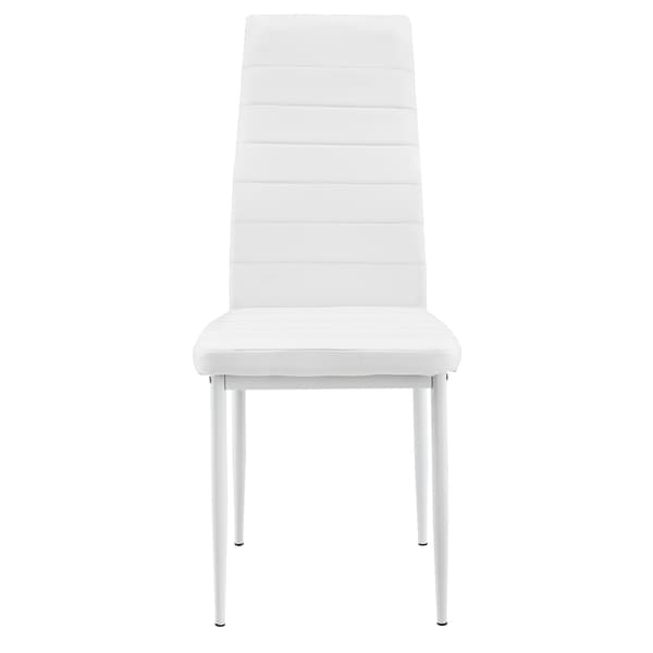 [en.casa]® Spisebord Tønder - (120x60x75cm) - 4 stole - hvid