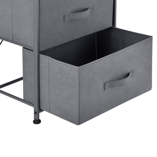 [pro.tec]® Byrå med 4 lådor-95x45x30cm-metall-nonwoven-träimitation-MDF