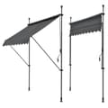 Miniatyrbild 2 av 6: [pro.tec]® Terassmarkis-utan borrning-pulverlackerat stål-justerbar höjd:200-300cm-antrazitgrå-grå-198x120x200-300cm
