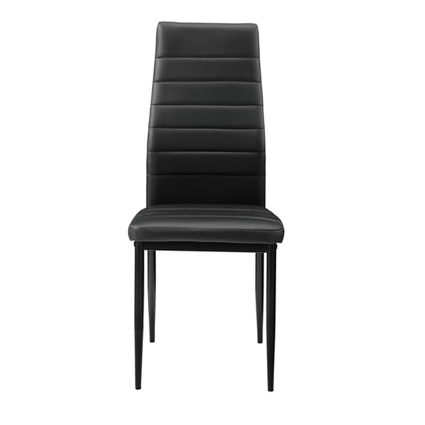 [en.casa]® Pehmustettu tekonahka tuoli - 2 kpl / setti - 96 x 43 cm - musta