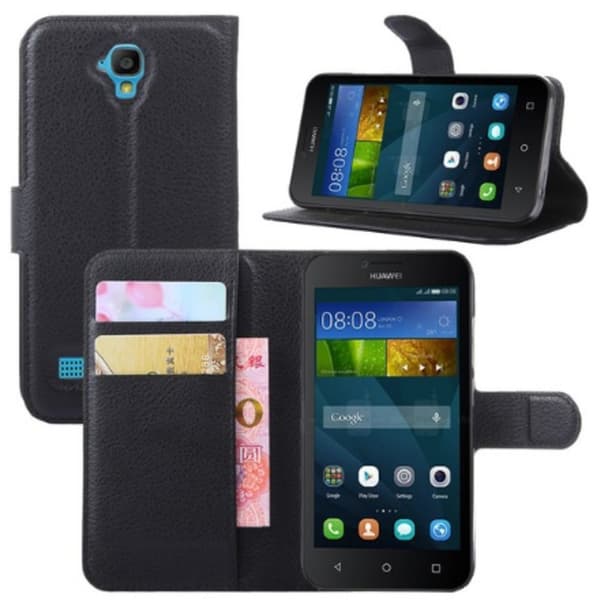 Mobilväska Huawei Y5 Black w/Stand
