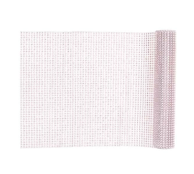 4Living - Bordslöpare Diamond, Ljusrosa 24 x 150 cm