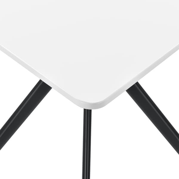 [en.casa]® Valkoinen ruokapöytä MDF-levy, jauhemaalattu metalli 60cm x 60cm x 75cm