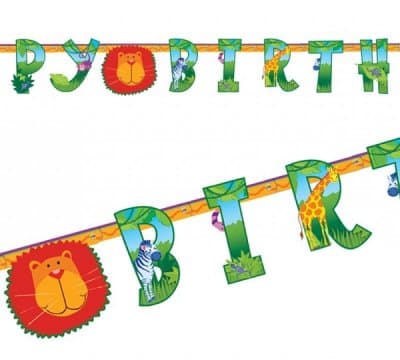 Fødselsdag Banner Jungle