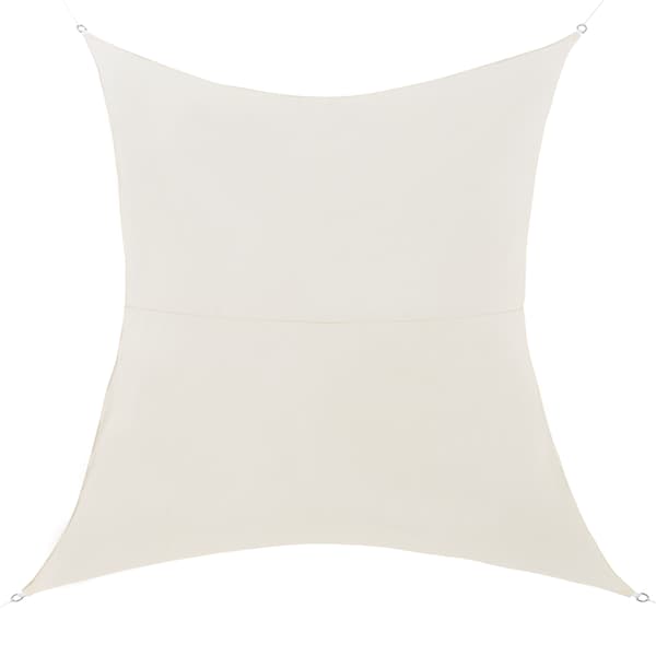 [en.casa]® Soltak - vattenavvisande- fyrkantig 2 x 4 m sandfärg