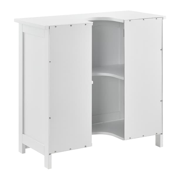 [en.casa]® Underskab til håndvask - vintage stil - 60x60x30cm - hvid