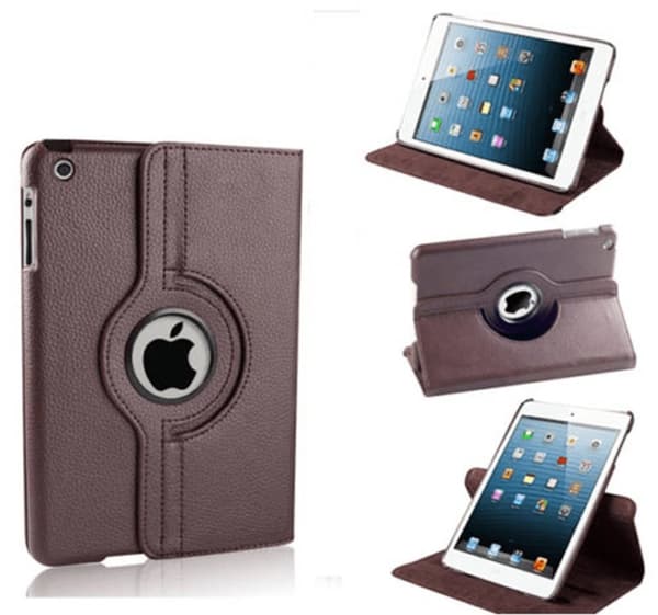Fodral Ipad Mini / Mini Retina (Mini 2 & 3) Roterande 360 - Brun