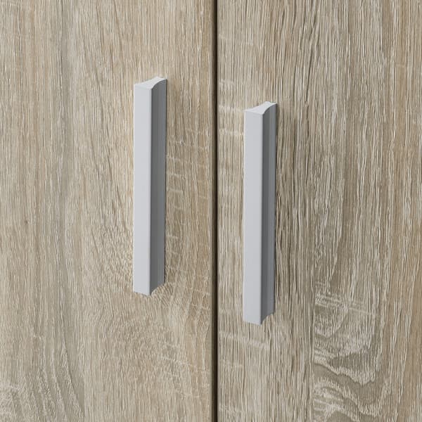 [en.casa] Skoskåp med dörrar-7 förvaringsytor, plats för 14 par skor-108x55x35cm-ek optik