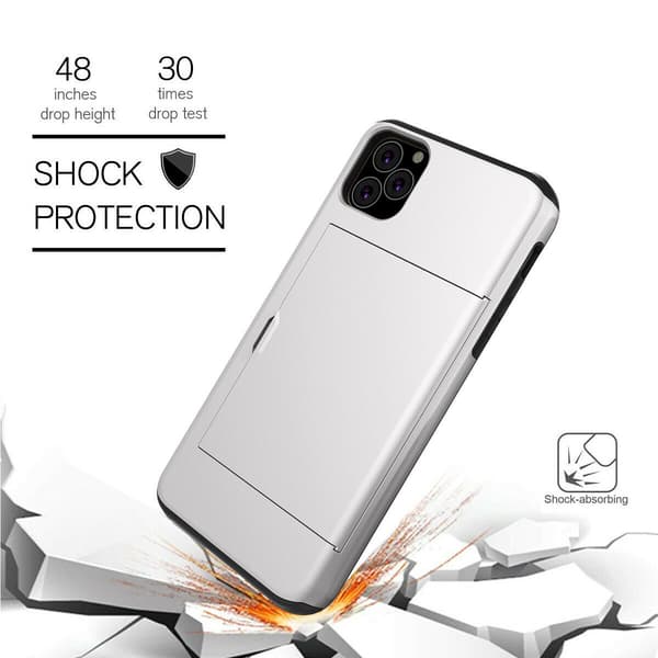 iPhone 11 Pro Stødsikker skal med kort slot 4x Farve Wallet