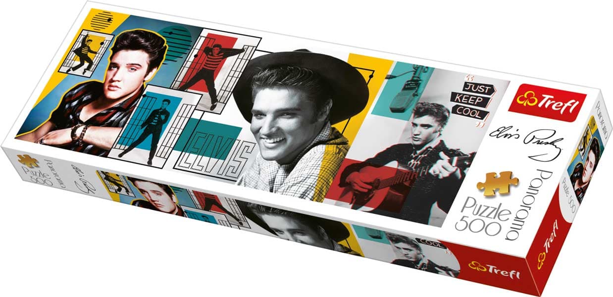 Trefl Panorama Pussel - Elvis Presley Collage 500 Bitar