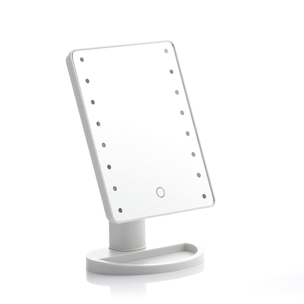 Table mirror with LED light