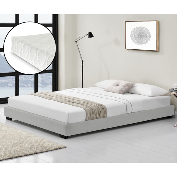 Corium® Säng Luna inkl. madrass-200x180cm-konstläder-vit