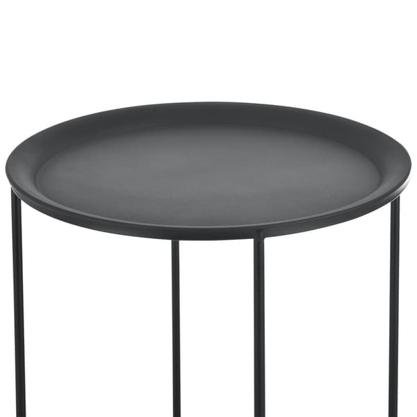 [en.casa] Sofabord sæt - 3 stk. - 45x30cm/50x35cm/55x40cm - metal - sort