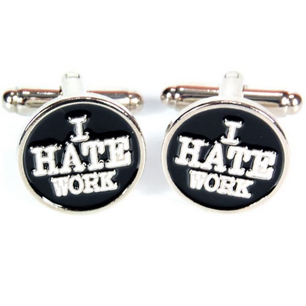 Manschettknappar 2-pack - I Hate Work