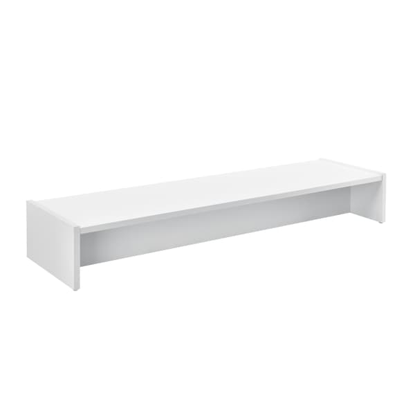 [en.casa]® Stativ til computerskærm - 100x27x15 cm - spånplade - hvid