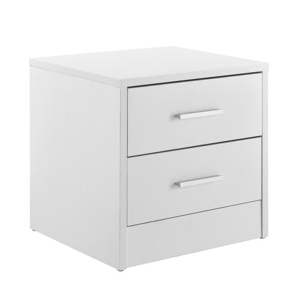 [en.casa]® Sängbord / Avlastningsbord Klovsta-37x38x34cm-vit
