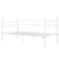 Pikkukuva 2 / 6: [en.casa]® Metalliristikkoinen vuodesohva 209cm x 96,5cm x 100cm valkoinen
