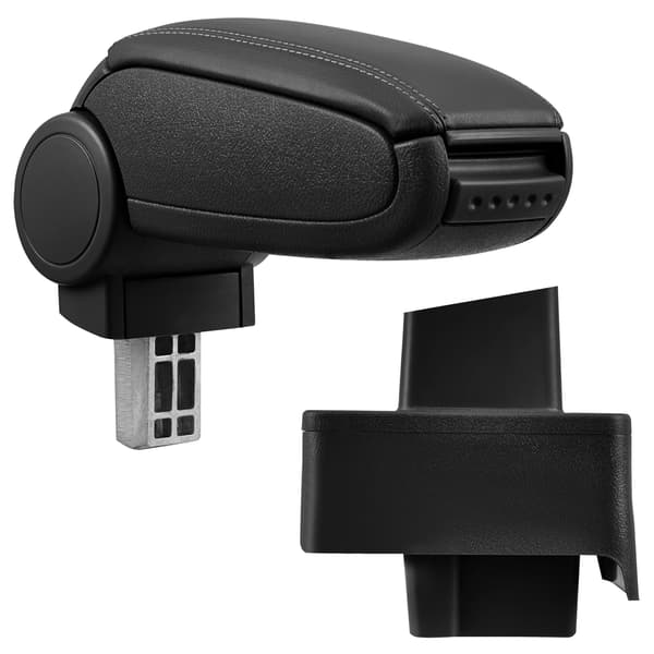 [pro.tec]® Armstöd till Audi 80 B3 B4 / Audi 80 Cabrio / Audi 90 med integrerat fack - konstläder - svart
