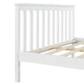 Miniatyrbillede 4 af 6: [en.casa] Sengeramme af fyrretræ med lamelbund - 200x140cm - fyrretræ - høj hovedgærde - max. belastning: 200 kg - hvid