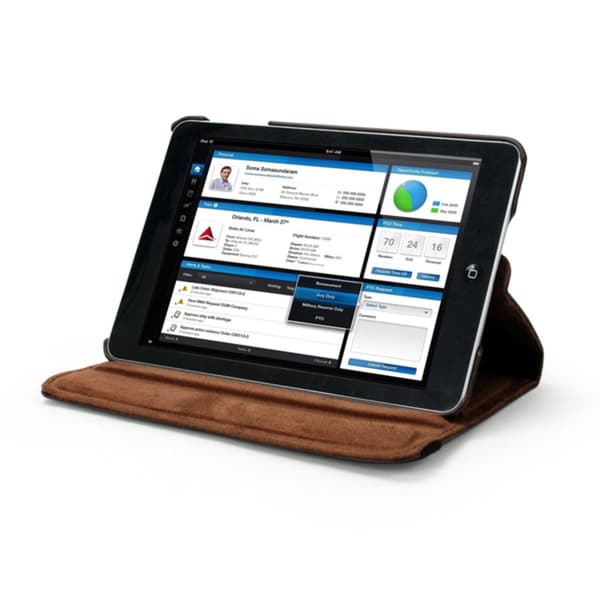 Fodral Ipad Mini / Mini Retina (Mini 2 & 3) Roterande 360 - Brun