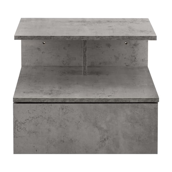 [en.casa]® Väggmonterad skåp-sängbord-40x35x31cm-betongskänsla-spånskiva