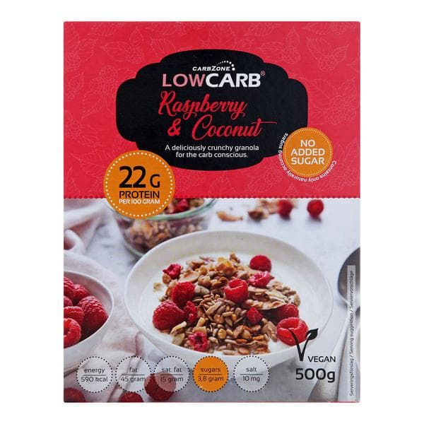 2 PACK - Low Carb Crunchy Protein Granola - Raspberry