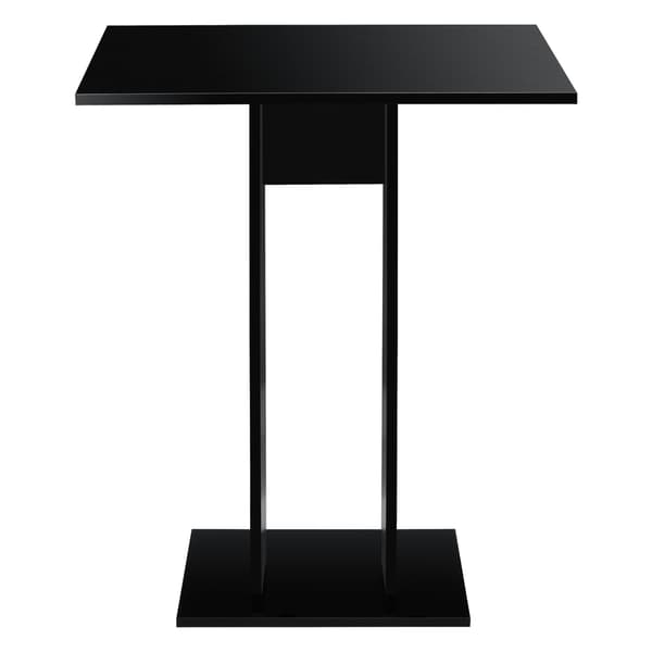[en.casa] Matbord-Köksbord Lindesnes-65x65x78cm-melaminbelagd spånskiva-svart högglans