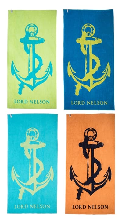 Lord Nelson Victory Beach Towel Anchor Ljusblå