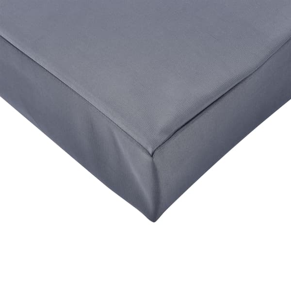 [neu.haus]® Sædehynde til pallemøbler - 120x80x10cm - vandafvisende - vaskbart betræk - mørkegrå