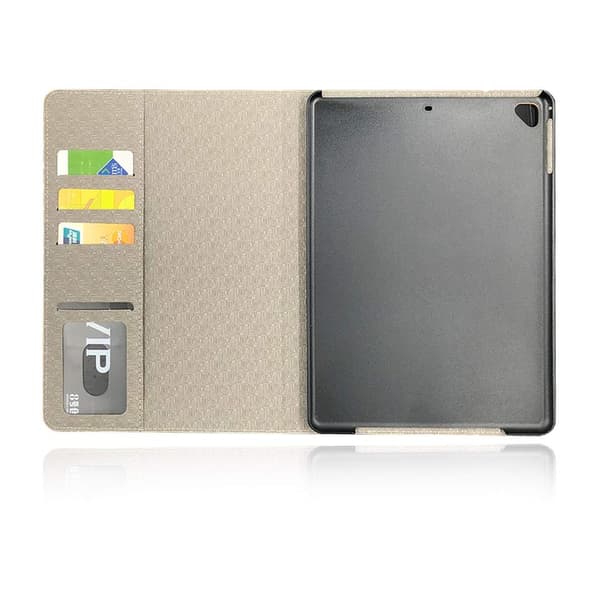 Plånboksfodral iPad 9,7" (2017/2018) - Rutmönster Beige