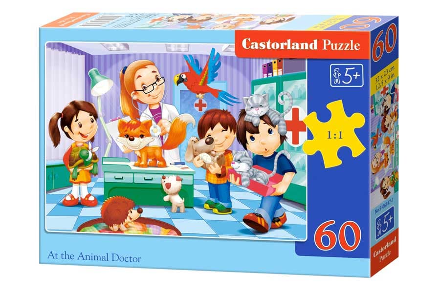 Castorland Pussel - Hos Veterinären, 60 Bitar