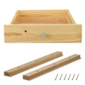Miniatyrbild 4 av 5: [en.casa]® 4 lådor till lastpallar med skenor-standard-9,5x37,5x44,5cm-trä optik