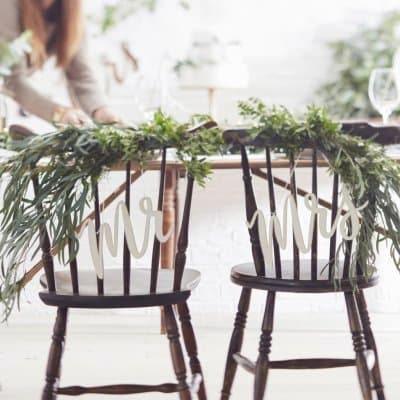 Stolsskyltar - Botanics - Mr & Mrs
