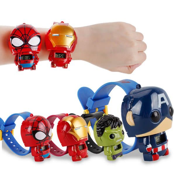 Super hero Klocka - som utvecklar sig. Hulk, Kapten Amerika m fl