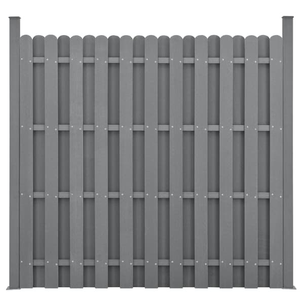 [neu.holz]® Hegn WPC - 11 lægte - 185 cm x 562 cm - grå