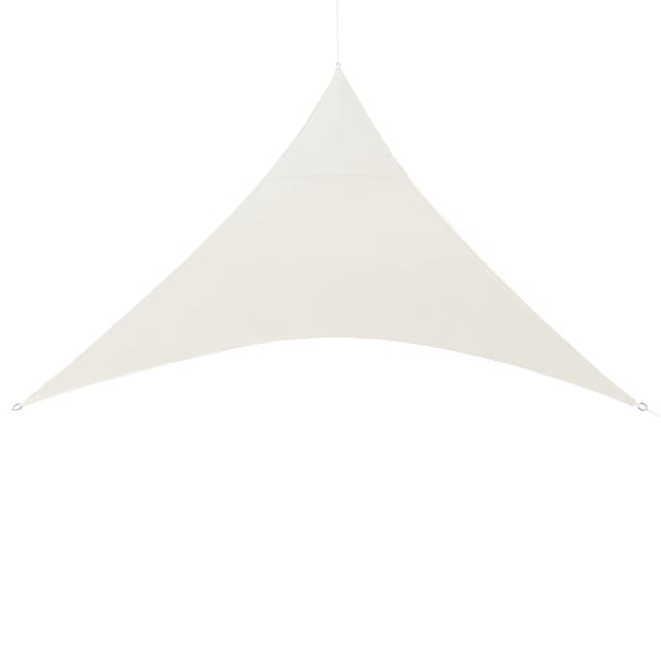 [en.casa]® Soltag - vandafvisende - trekantet - 4m x 4m x 4m sandfarvet